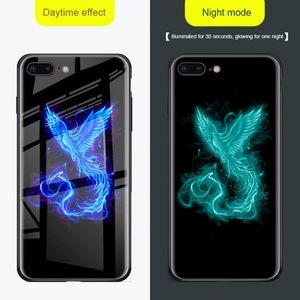 iPhoneXR/XS/7/8+ Luminous phoenix Glass Phone Case